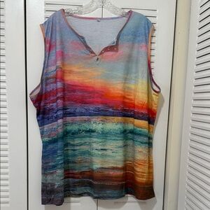 Multicolor Beach Sleeveless Women's Top
